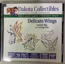 Dakota Collectibles Embroidery Design Collection Delicate Wings 970468