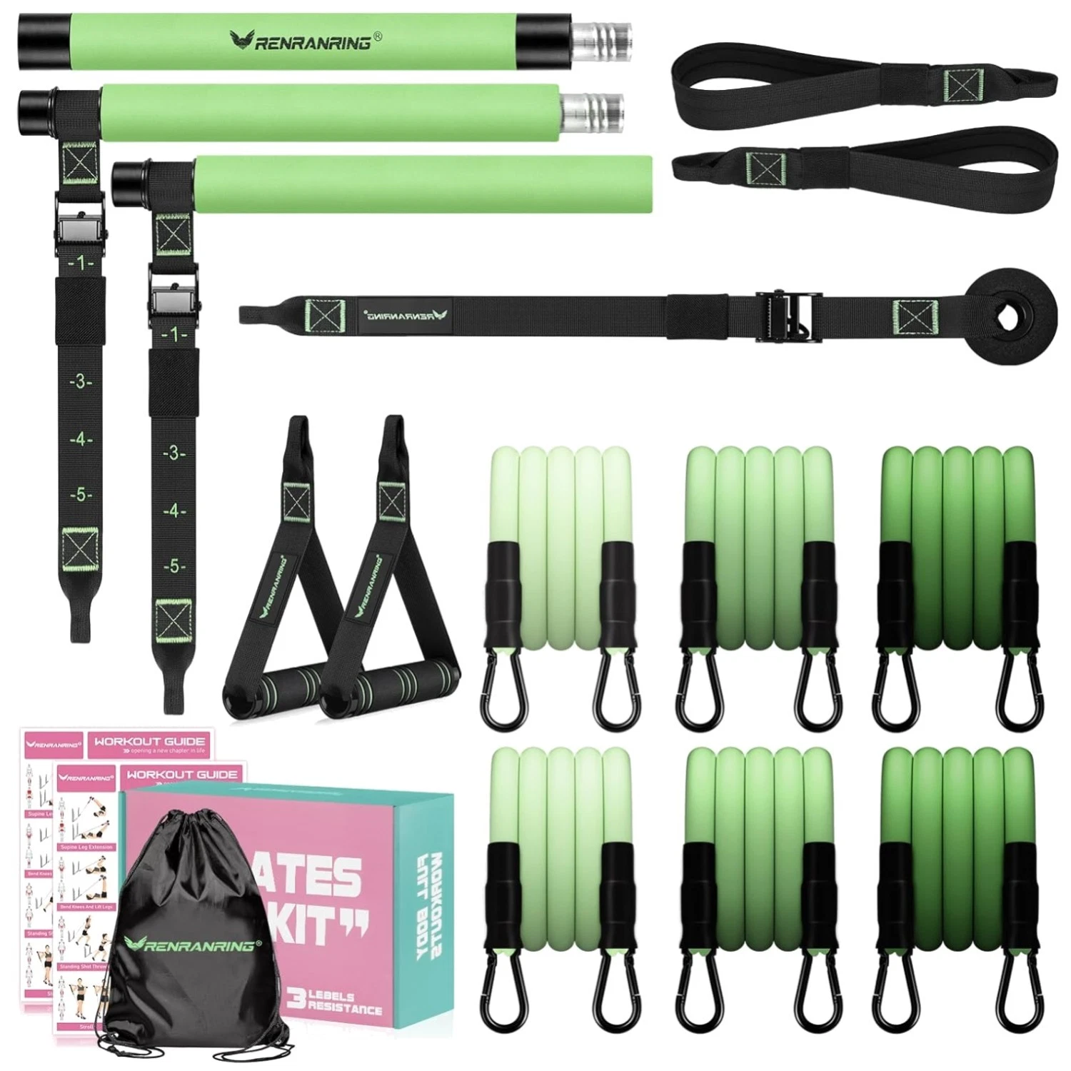 Adjustable Pilates Bar Set for Full Body Workouts
