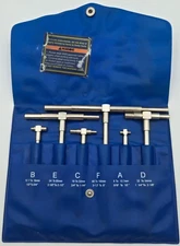 Telescopic Bore Gauge Set - 6 Piece Set - Range: 5/16" to 6"   Telescope