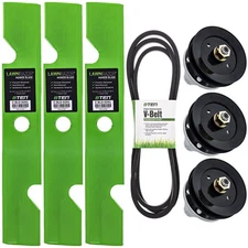 Blade Spindle Belt Kit for Exmark Lazer Z HP 1-413093 103-9071 103-6400 44-Inch