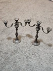 Antique Vintage Gorham Chantilly Candelabra Sterling  925 Cement Filled With Rod
