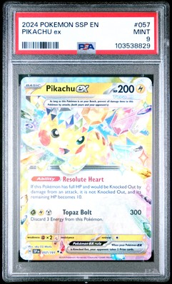 2024 POKEMON SSP EN-SURGING SPARKS #057 PIKACHU EX PSA 9 | eBay