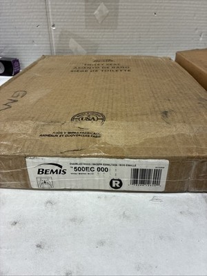 Bemis 500EC Durable Wood Toilet Seat with Easy Clean Hinges, White