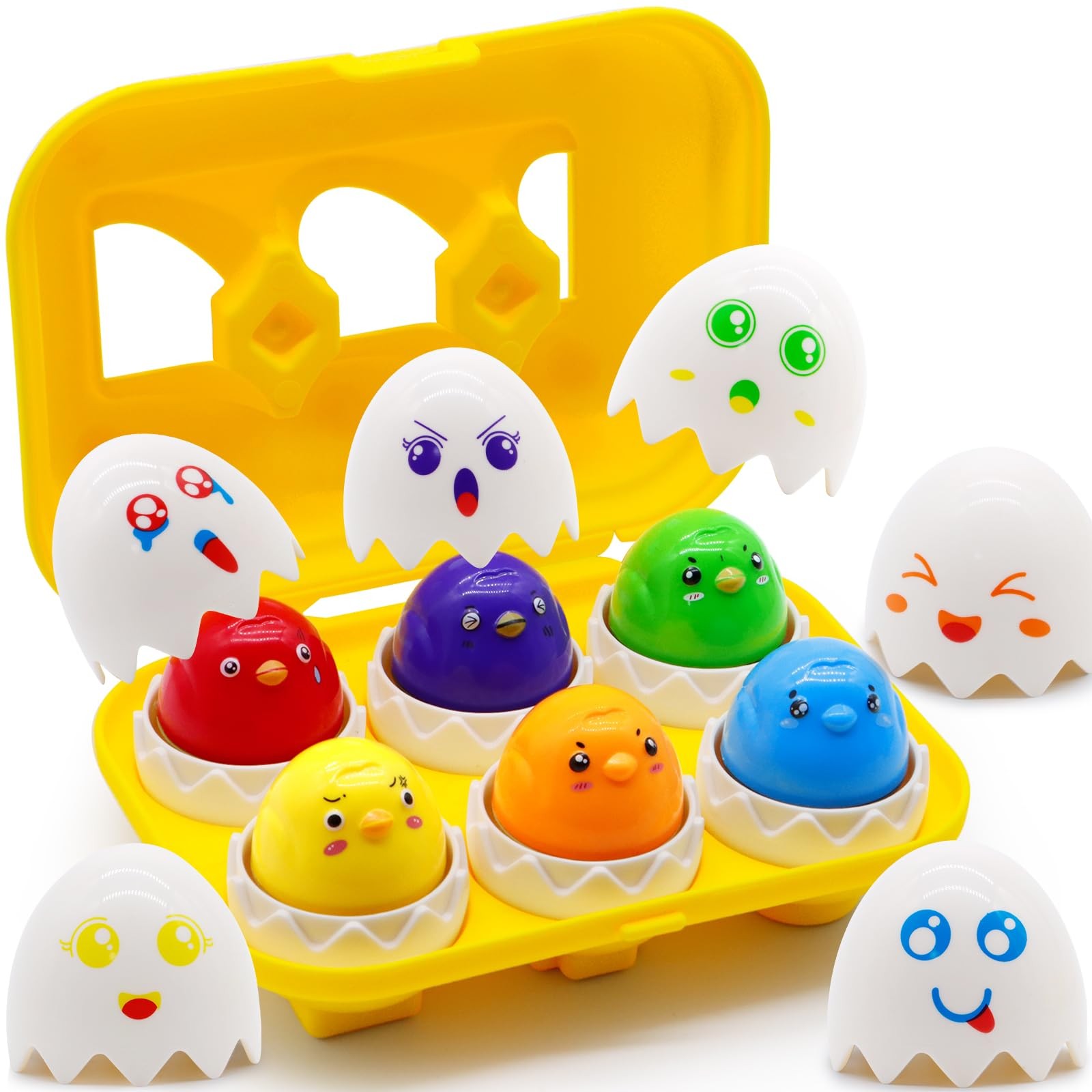 Easter Eggs Toys for Toddlers 1-3, Sensory Matching Game Montessori Toddler Toys