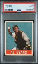 1948 LEAF #22 AL EVANS PSA 4