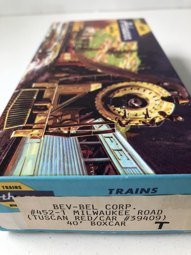 Coche de caja Athearn #452-1 Milwaukee Road 40' Bev-Bel Tuscan #39409 nuevo en caja | Zustand: New