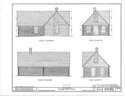 Hazard Post Office Wild Rose Prairie Deer Park Washington 1900s HABS elevations