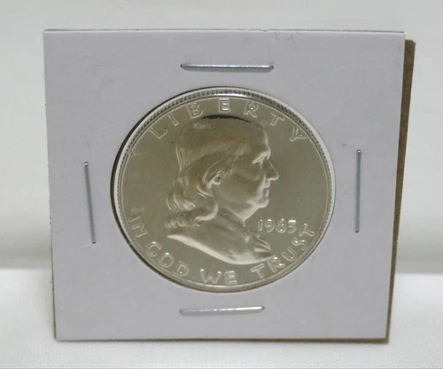 1963 Benjamin Franklin Half Dollar Proof - 90% Silver - Uncirculated