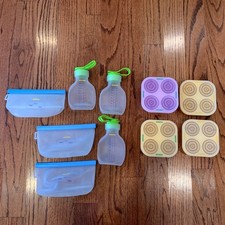 BOOBCube The First Drop Kit Silicone Breast Milk Storage Containers Lot 10 