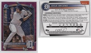 2025 Bowman Chrome Prospects Fuchsia Wave Refractor /199 Josue Briceno #BCP-13