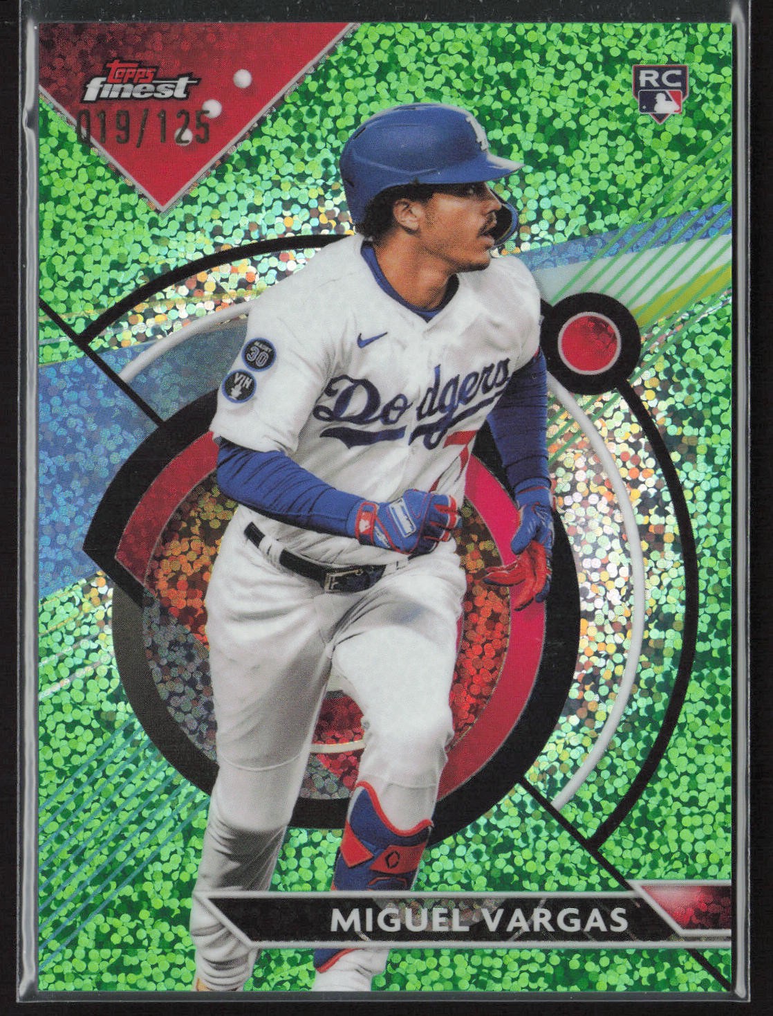 2023 Finest #33 Miguel Vargas Green Speckle Refractor #/125 Rookie RC