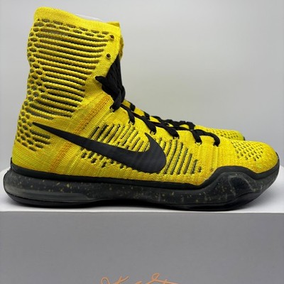 Nike Kobe 10 X Elite Opening Night Yellow Black Sneakers Size 10 Mens 802762-707
