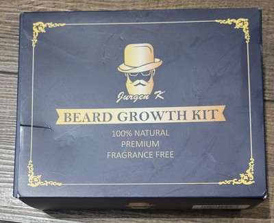 New Jurgen K Beard Growth Kit With Oils,Beard Palm,Bag, And Comb Included