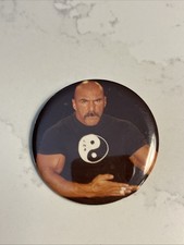 Superstar Billy Graham AWA Wrestling Button 1980s Ying Yang Black Shirt