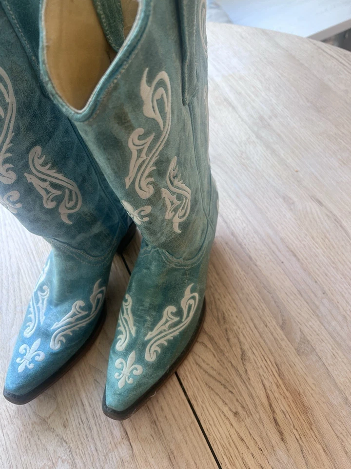 Botas de Vaquero Corral Mujer Azul Turquesa Cortez Talla 10 M Foto 2 de 4