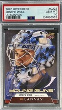 2020-21 Upper Deck   ** JOSEPH WOLL  **  Young Guns  Canvas  #222  💎 PSA 10 💎