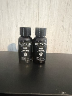 Lot Of 2 Brickell Men's Beard Oil for Men 1OZ Argan Oil Vitamin E & Green Tea