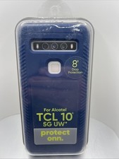 Protect Onn Slim Rugged 8' drop Protection for Alcatel TCL 10 5G UW Blue Color