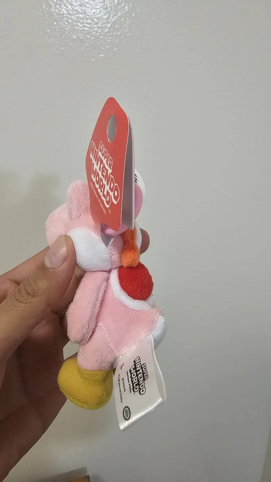 环球影城史诗超级任天堂世界粉红色Yoshi钥匙扣夹毛绒新品 — 第 4/4 张图片