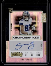 2021 Panini Contenders Championship Ticket Rookie Simi Fehoko 45/49 #141