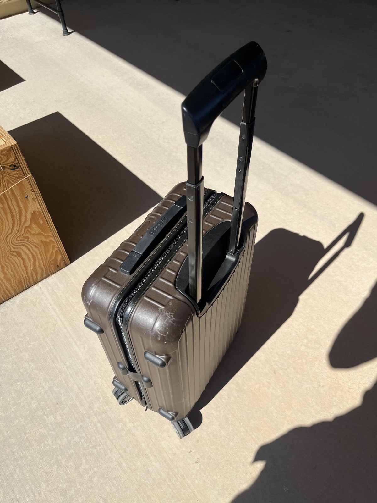RIMOWA Salsa Cabin 4 Wheel Carry-On 32L, 21" Spinner Matte Bronze Brown Pre-LVMH