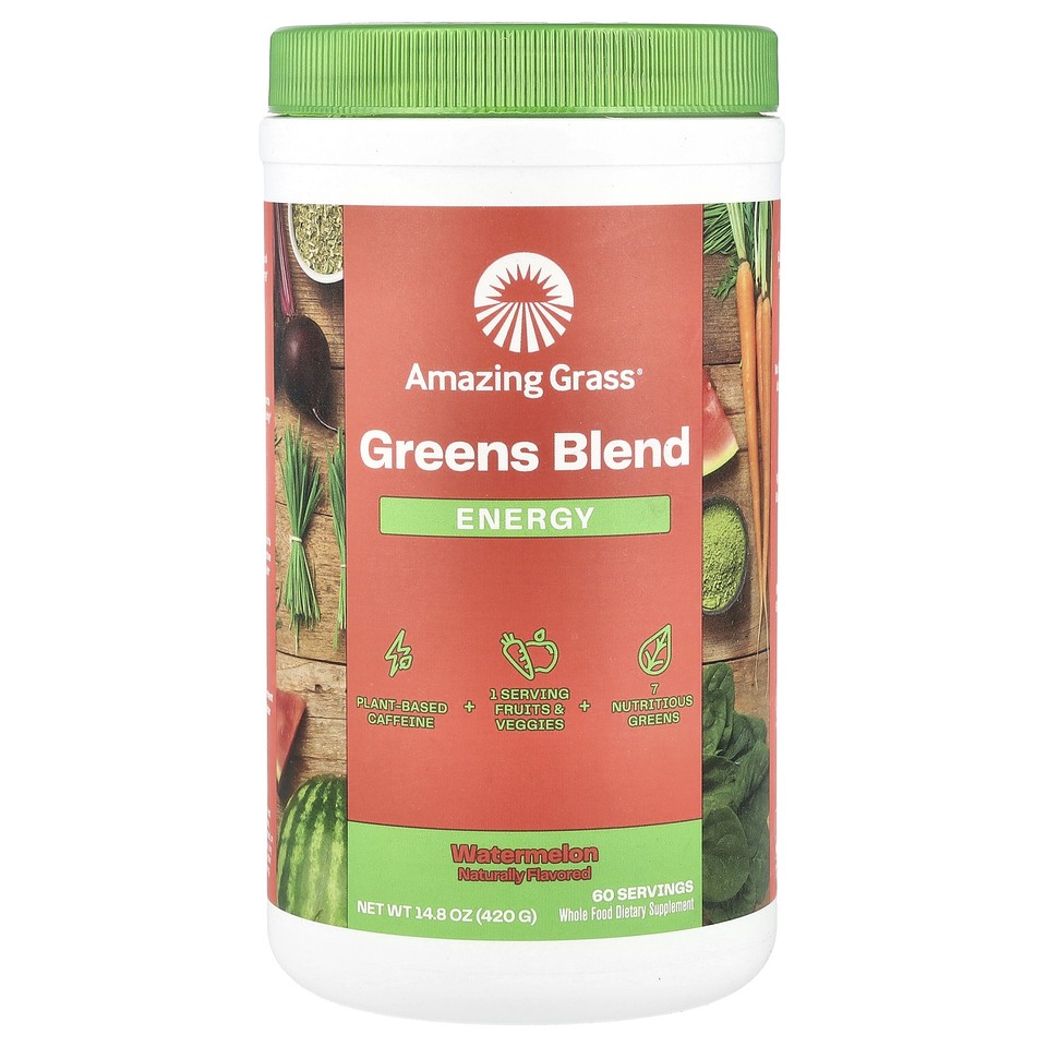 Greens Blend, Energy, Watermelon, 14.8 oz (420 g)