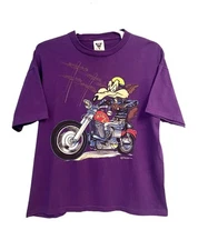 Vintage 90s Wile E Coyote Cartoon Acme Motorcycles T-shirt Size XL Looney Tunes