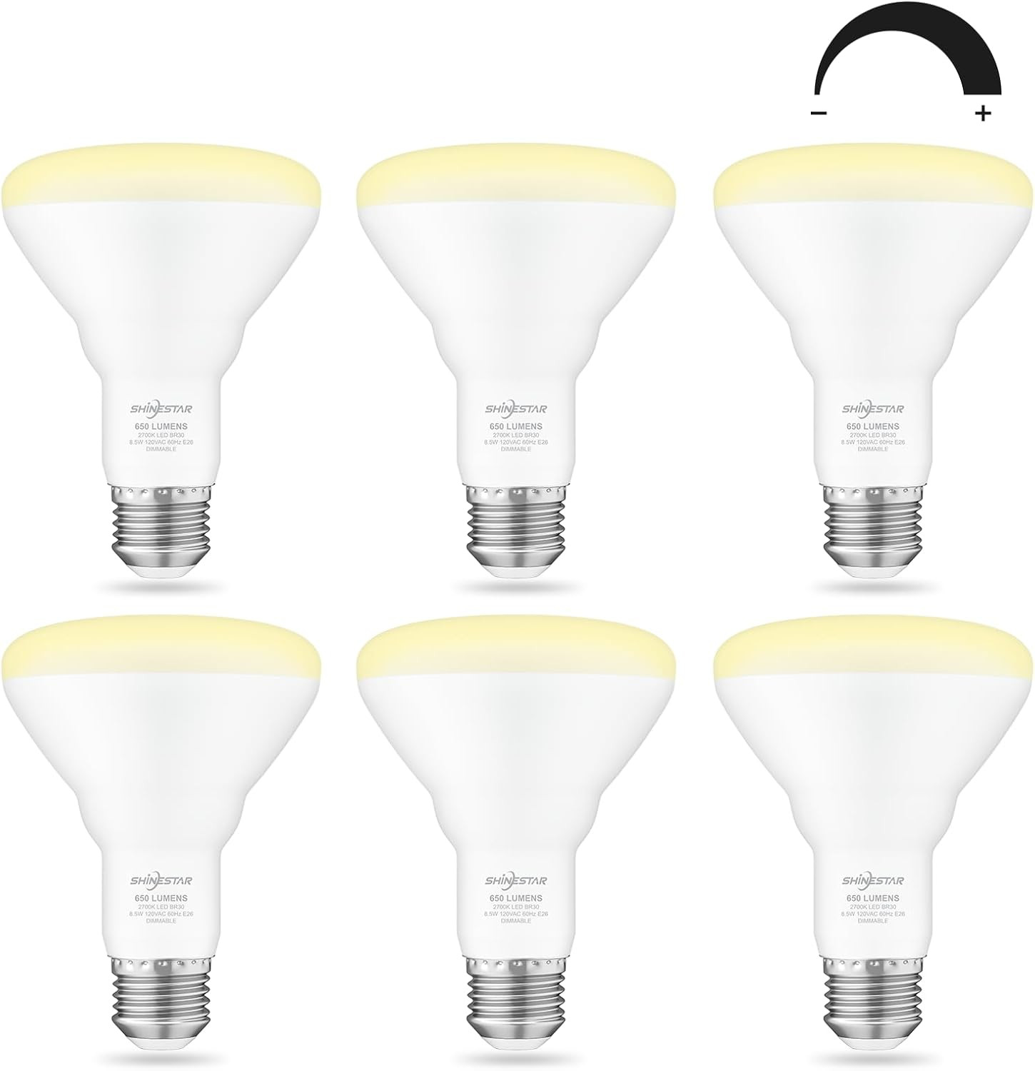 Can Light Bulbs, Warm White 2700K, BR30 LED Recessed Lights 