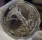 2015 5oz. Five Ounce Silver ATB Blue Ridge Mt. ,NC Coin Unc