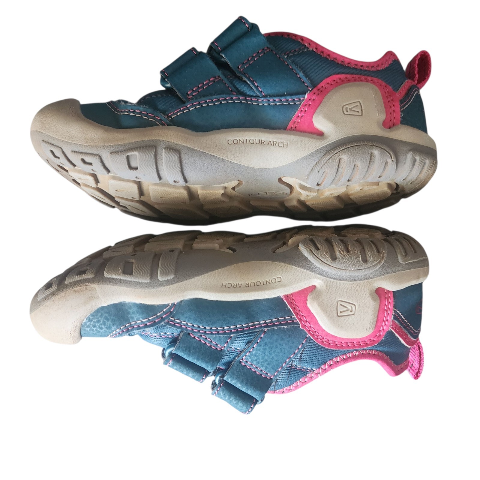 Scarpe Keen Knotch Hollow bambino ragazza taglia 11 blu rosa doppio cinturino scarpa outdoor