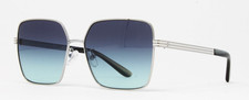 Tory Burch Women's Sunglasses TY6087 33114S Shiny Silver 55mm Square Metal