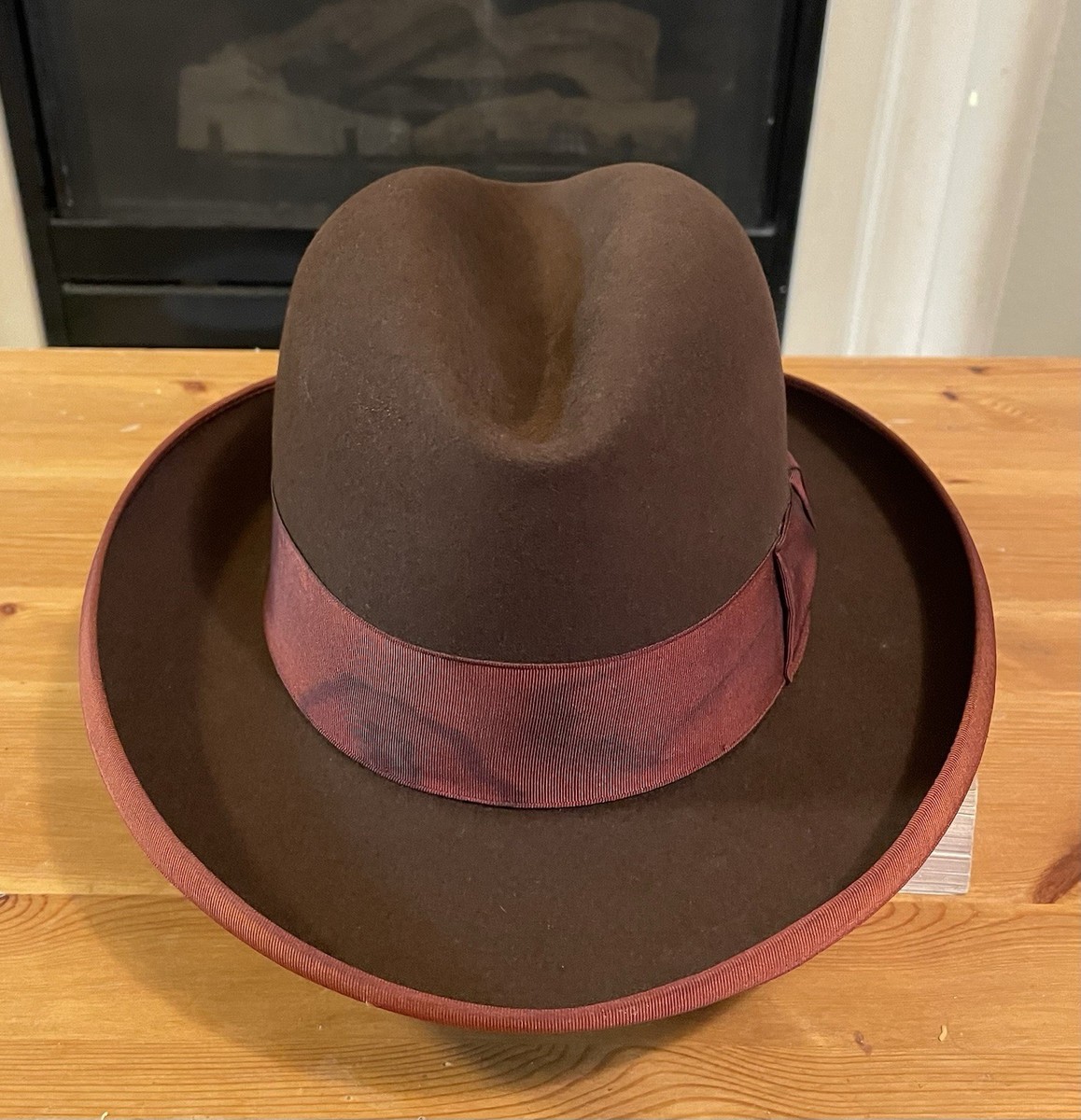 Vintage 1940s Royal Stetson Deluxe The Madison Brown Homburg