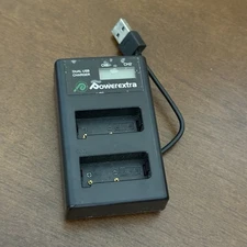 Powerextra Dual USB Digital Battery Charger, DS-ENEL9, compatible Nikon EN-EL9