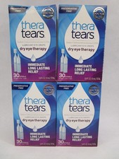4 PK- TheraTears Dry Eye Therapy Lubricant Drops Vials Sterile 30 Ct 12/2026