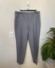 NWT Talbots Women's Gray Chatham Ankle Length Slim-Leg Pants Size 14, 99