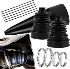 2PCS CV Boot with 4 Stainless Steel Clamps, Black CV Boots Joint Replacement Cov
