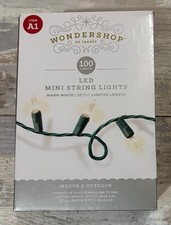 Wondershop 100ct LED Mini String Lights - Indoor/Outdoor 21 ft - Warm White NEW