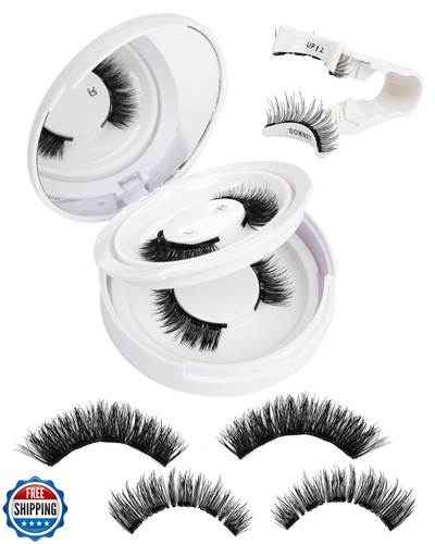 Natürlicher Look Magnetische Wimpern Set - 2 Paar Wiederverwendbar Doppelseitig Magnetisch