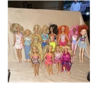 Vintage Mattel Barbie Lot 12 Fashion Dolls Blonde Red Pink Brown Hair Outfits