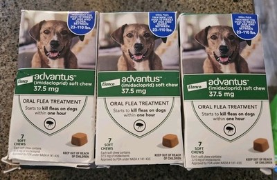 ELANCO Advantus Soft Chew Oral Flea Treatment for Dogs 23-110 lbs EXP 06/27