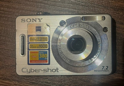 Sony Cybershot DSC-W55 7,2 MP Digikamera Silber Carl Zeiss getestet +KEIN PORTO+