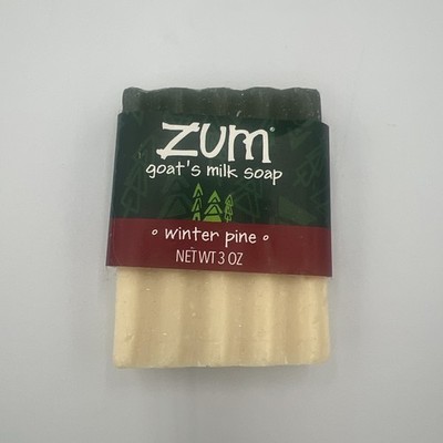 Zum Bar Goat's Milk Soap Woodsy Whiffs of Evergreen Winter Pine, 3 Ounces