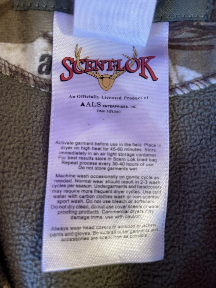 Scentlok Men’s Hunting Long Sleeve Fleece Lined Jacket Size Medium Camo Zip Up - Image 3 of 4