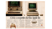 Apple IIc 2-Page Magazine Ad Vintage Original Print 1984 Computer Retro Tech
