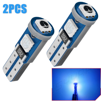 T5 74 wedge bulb light interior gauge cluster speedometer 8000k BLUE LED QTY 2
