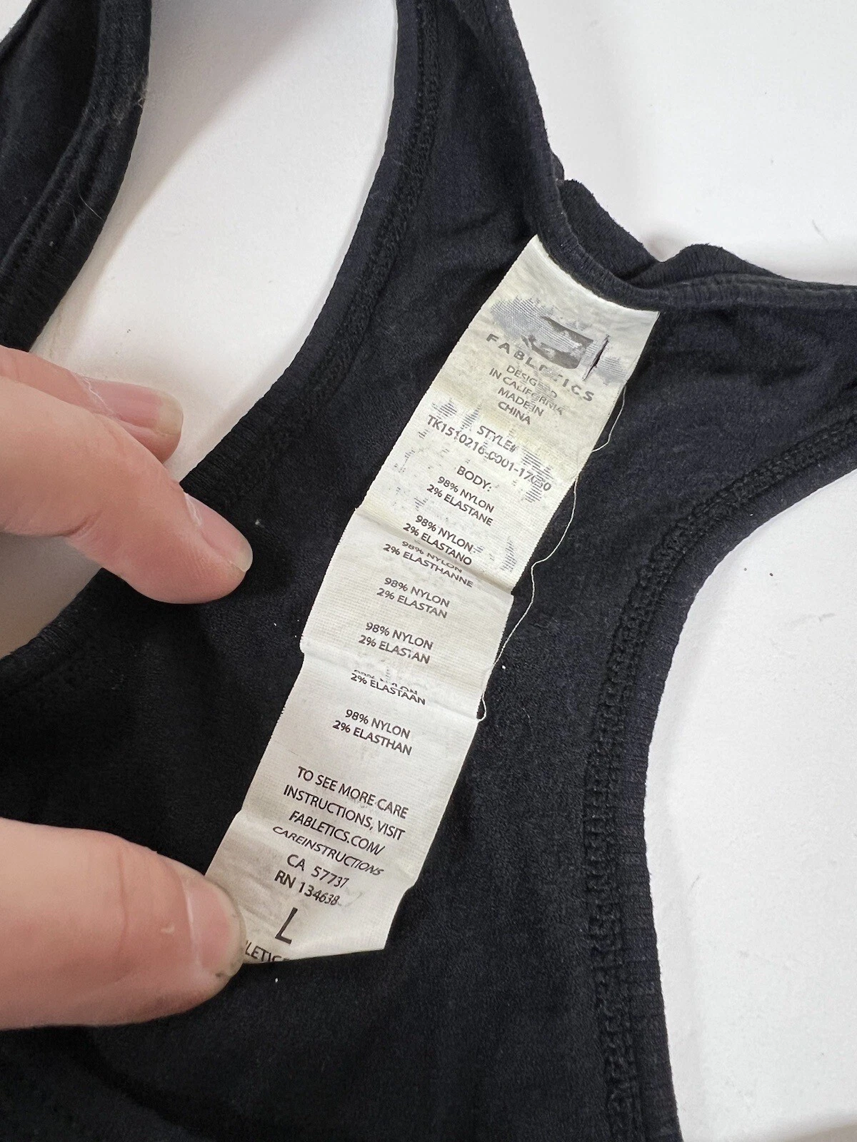 fabletics nylon racerback tank-top