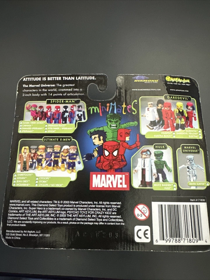 2003 Art Asylum Marvel X-MEN 2 Pack Minimates WOLVERINE & SABRETOOTH - Image 2 of 2