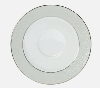 MIKASA PARCHMENT PORCELAIN PLATINUM GRAY TEA CUP SAUCER 6.4'' BRAND NEW