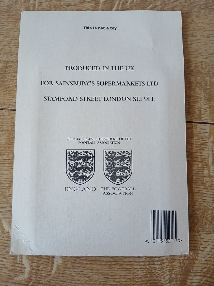 Official England Squad Coin Collection from Sainsbury's (1998) The