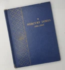 1916-1945 Mercury Dime Set of 76/81 Circulated in Album (M-9164)